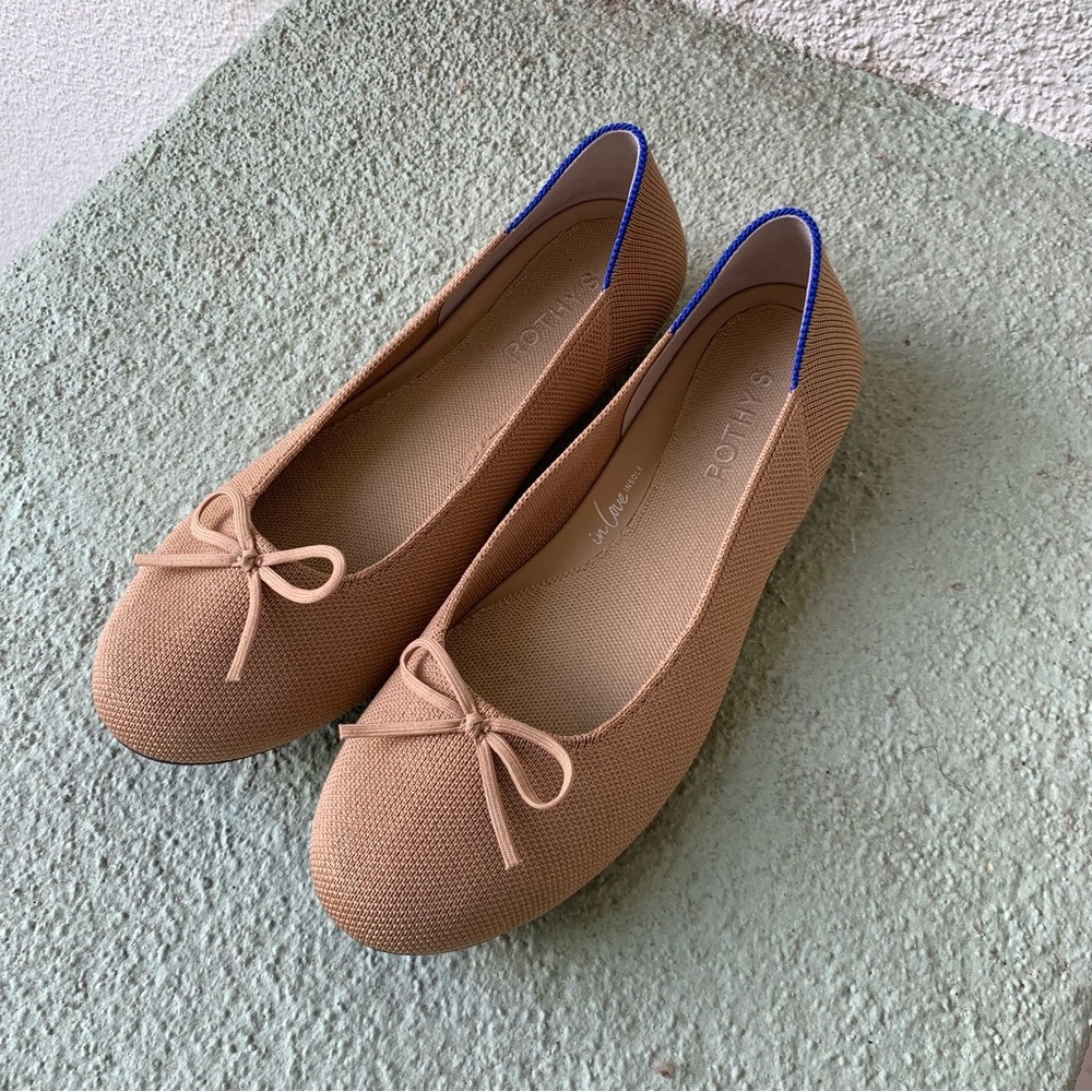 Rothy’s The Ballet Flat Bows in Wren- Size 10